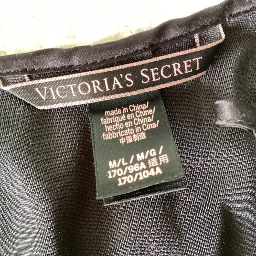 Victoria's Secret Velvet black slip dress Spaghetti Strap Slip Dress Size M/L - Picture 6 of 12